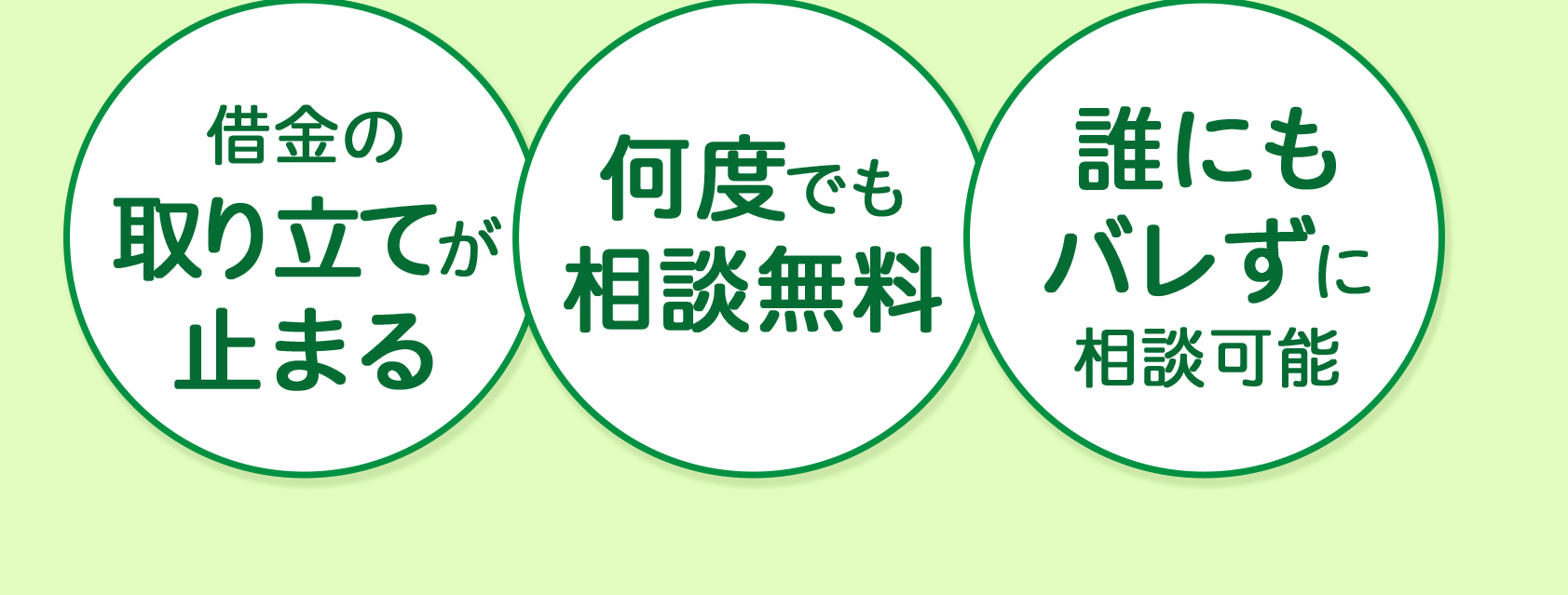 借金の取り立てが止まる　何度でも相談無料　誰にもバレずに相談可能